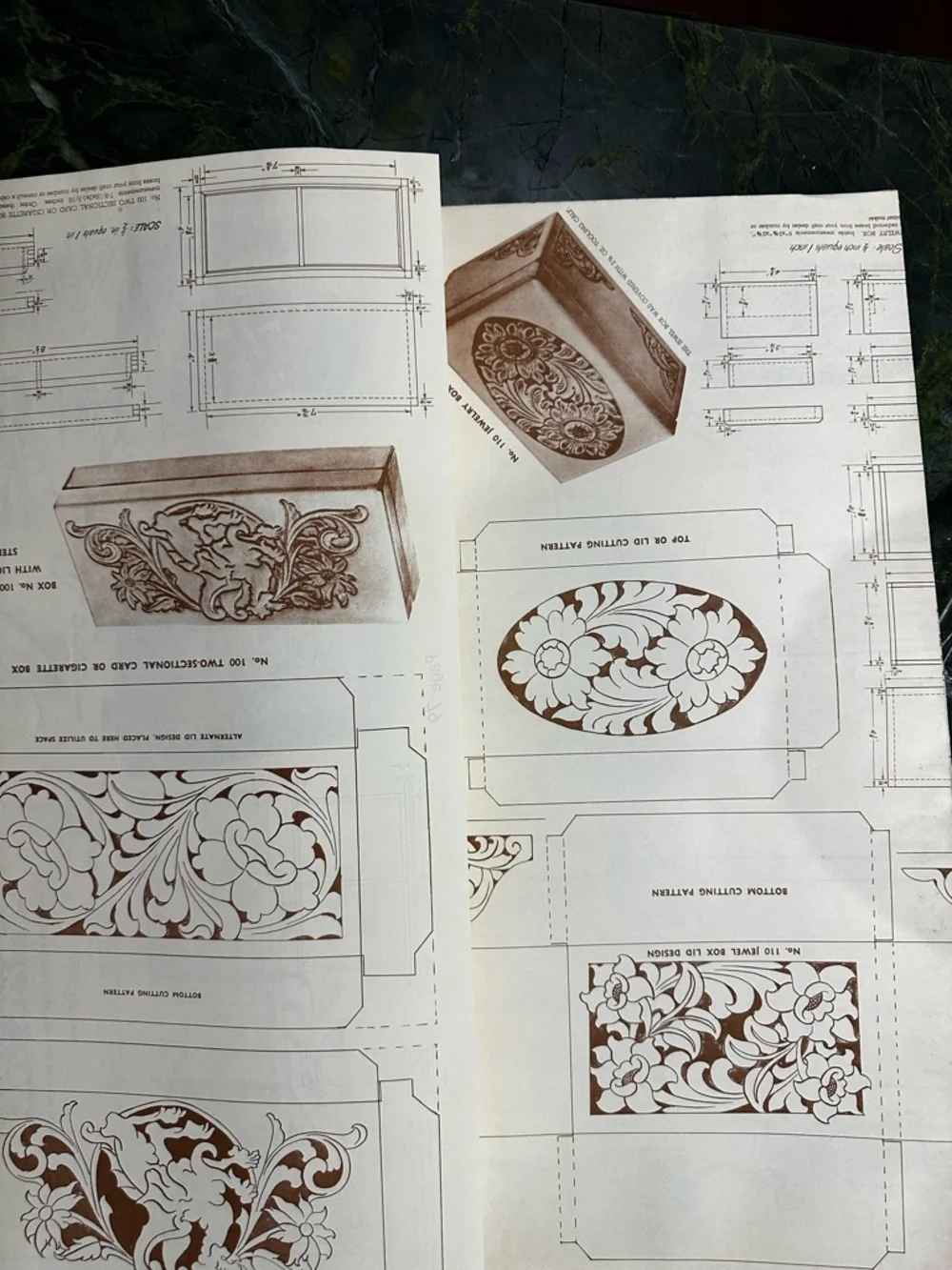 1976 F.O. BAIRD Leatherworking Tech Patterns carvings projects Artisans 24x12